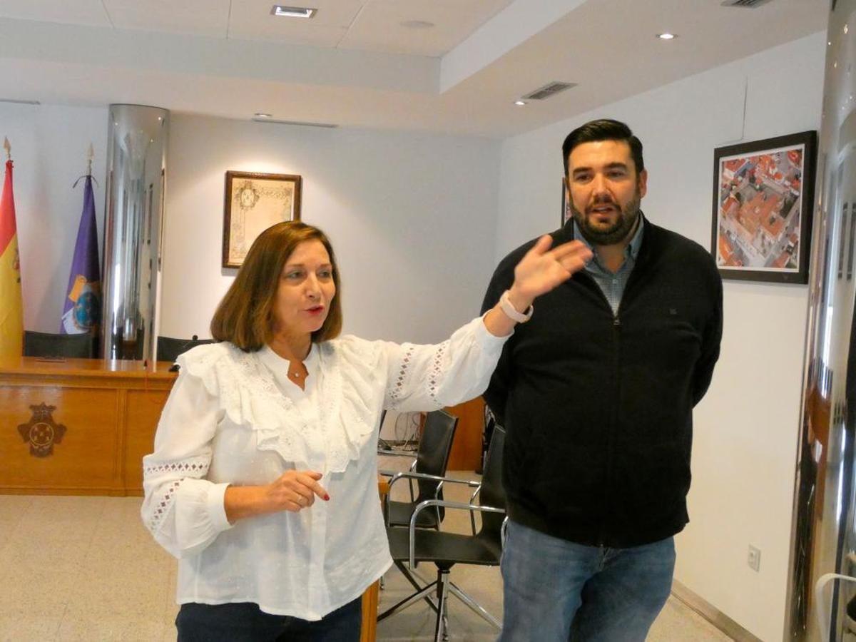 Carmen Ávila y Antonio Poveda, en la rueda de prensa ofrecida este martes en Peñaranda