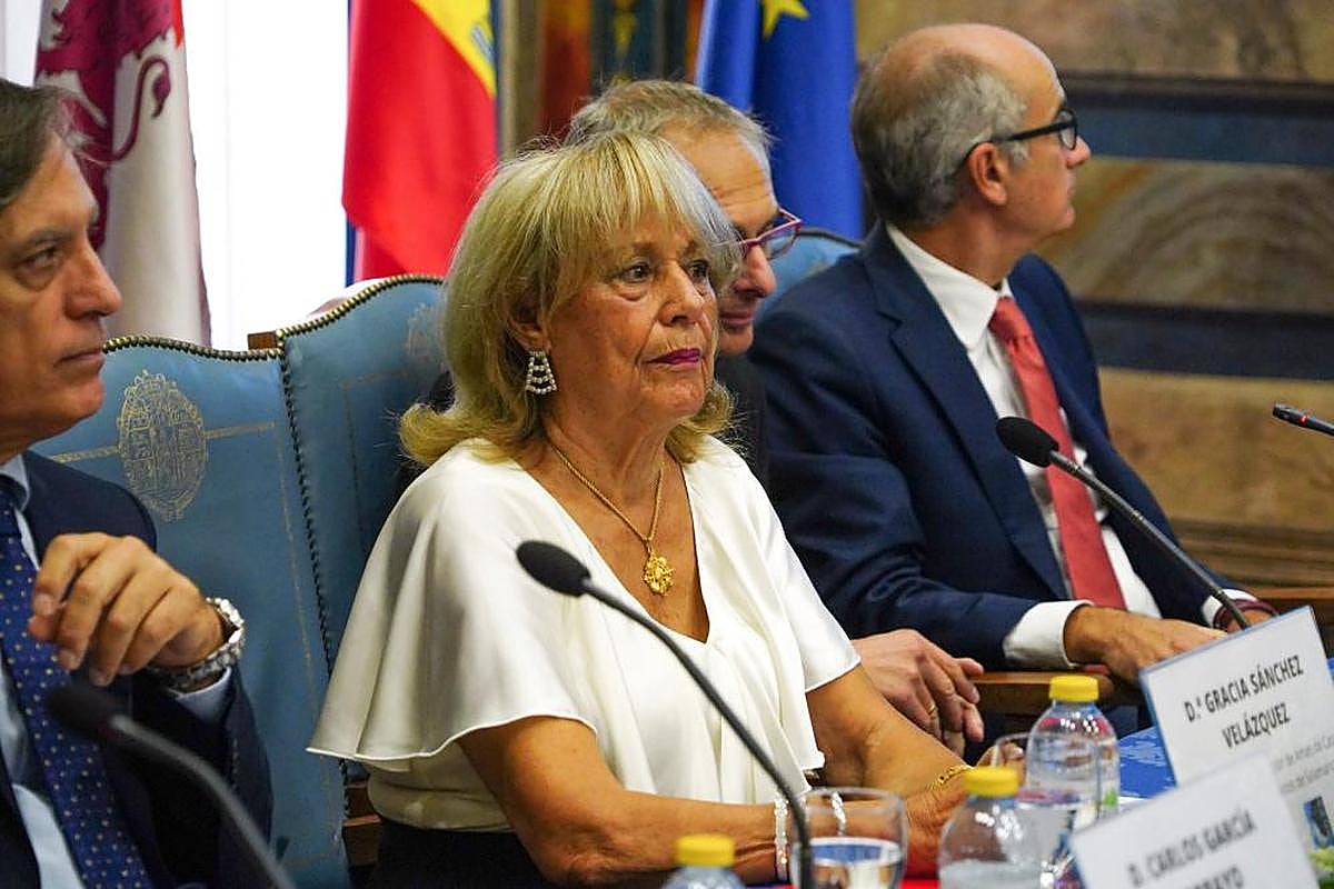 Gracia Sánchez, durante la inauguración del acto del 50 aniversario de la asociación