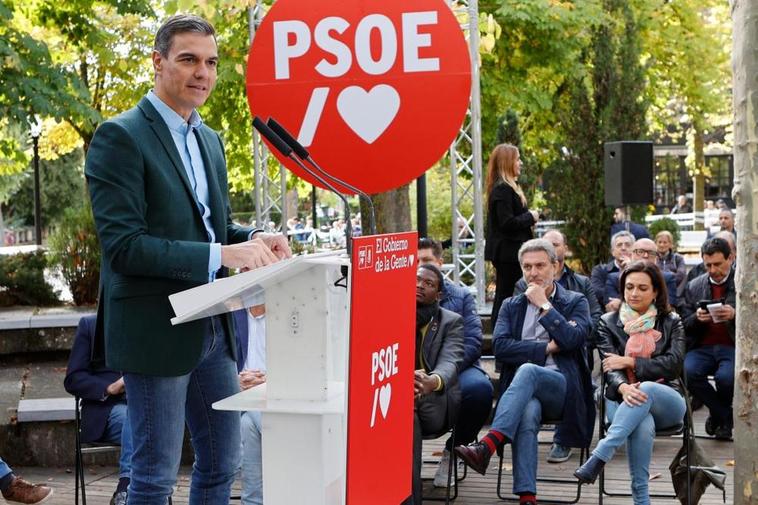 Pedro Sánchez en un acto este sábado en Soria