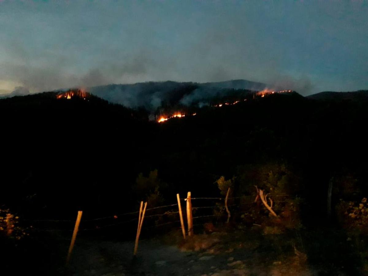 Incendio forestal en el Valle de Mena.