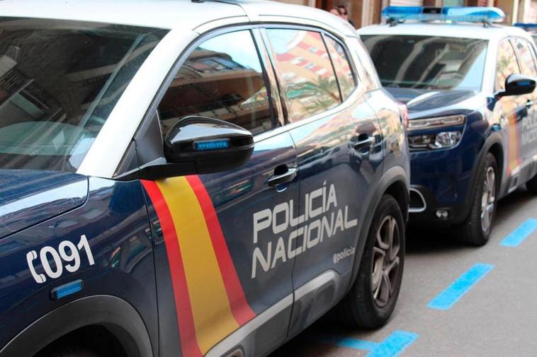 Varios coches policiales aparcados en la calle