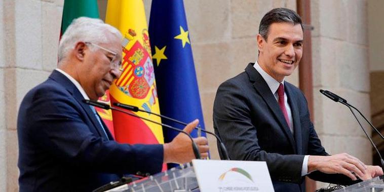 Antonio Costa, primer ministro portugués, y Pedro Sánchez