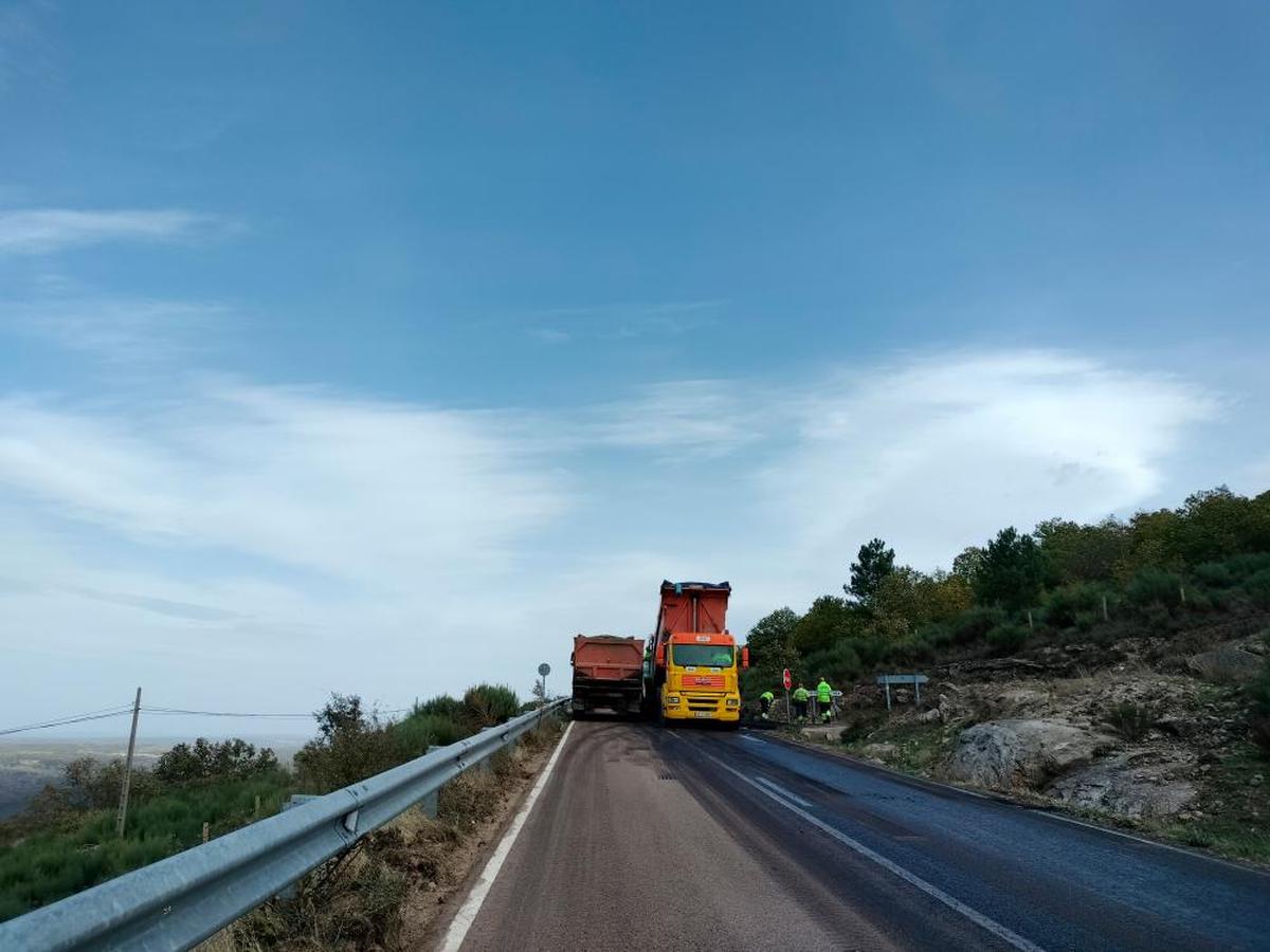 Imagen de los trabajos a la altura del desvío a Valdelamatanza