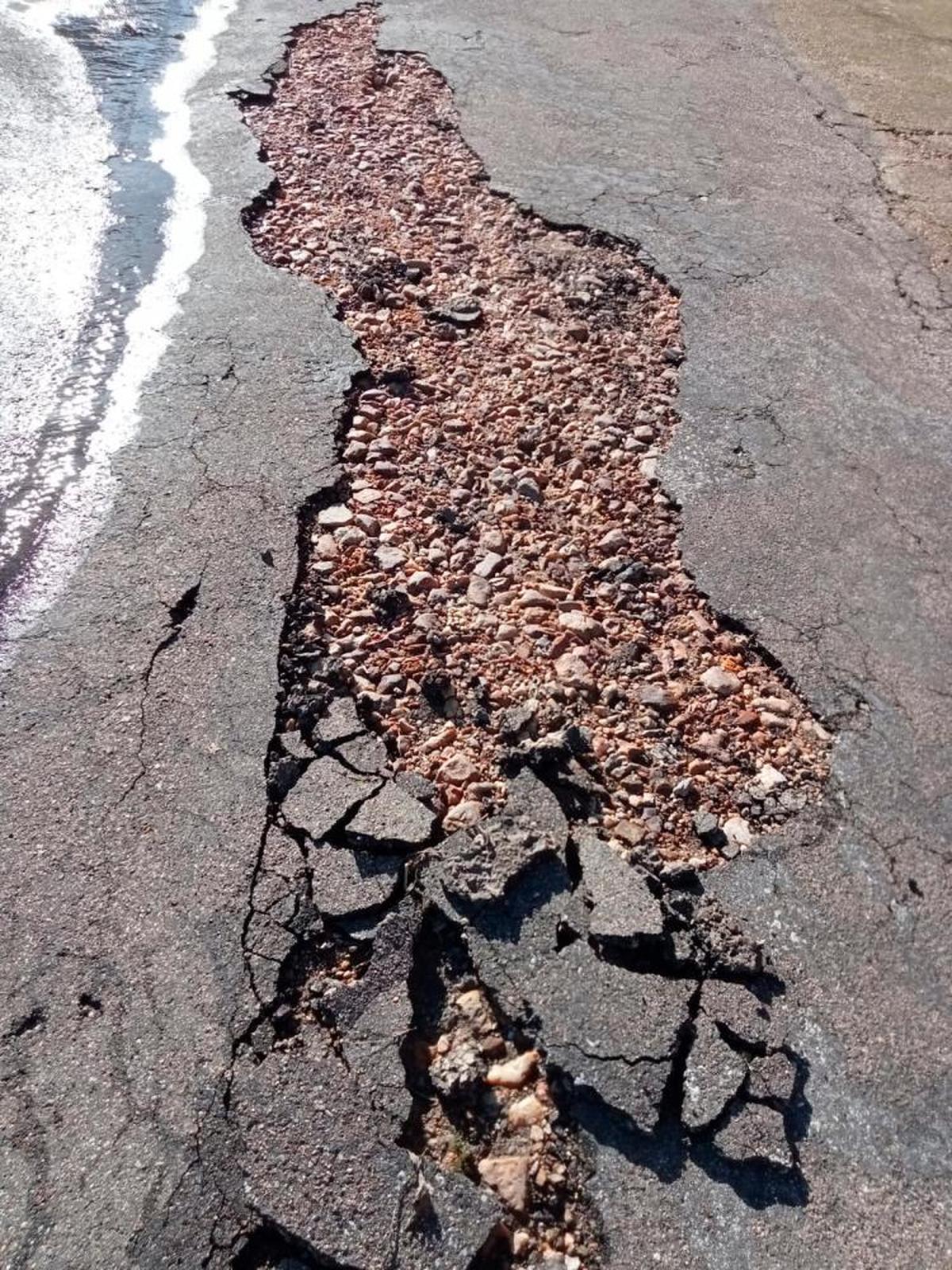 Daños en una calle de Olmedo de Camaces. CASAMAR