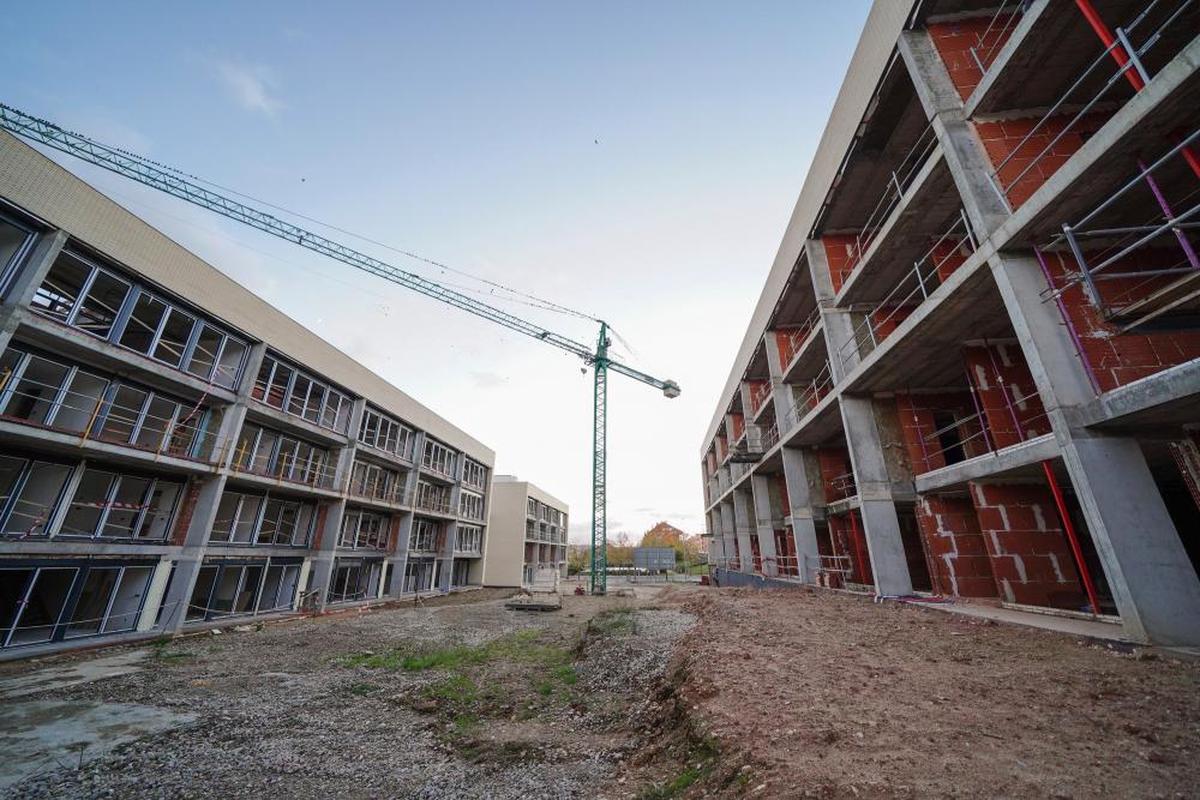 Viviendas en construcción en Salamanca.