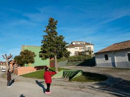 Plaza del Mercado de Macotera, donde se encuentra enterrado el antiguo lavadero del Fortín