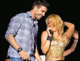 Piqué y Shakira durante un concierto de la cantante