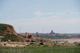 Sector industrial de Peña Alta. Obras de construcción del futuro Puerto Seco.