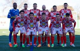 El once del Guijuelo frente al Arenteiro