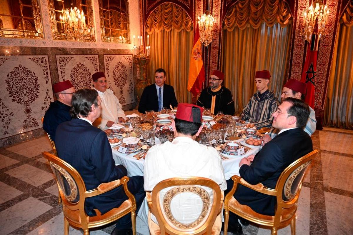 El presidente del Gobierno Pedro Sánchez, en su visita a Marruecos.