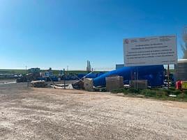 Tuberías para el regadío de La Armuña en Poveda de las Cintas.