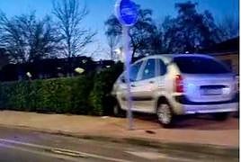 El vehículo que sufrió el accidente.