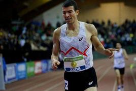 Adel Mechaal en la última cita del World Athletics Indoor Tour.