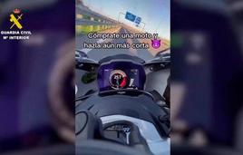 Vídeo viral de los infractores compartido por la Guardia Civil