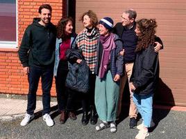 Ana Baneira junto a toda su familia.