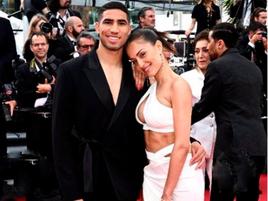 Achraf Hakimi junto a su mujer Hiba Abouk.