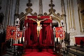 Imagen del Santísimo Cristo de la Agonía, en la Catedral.