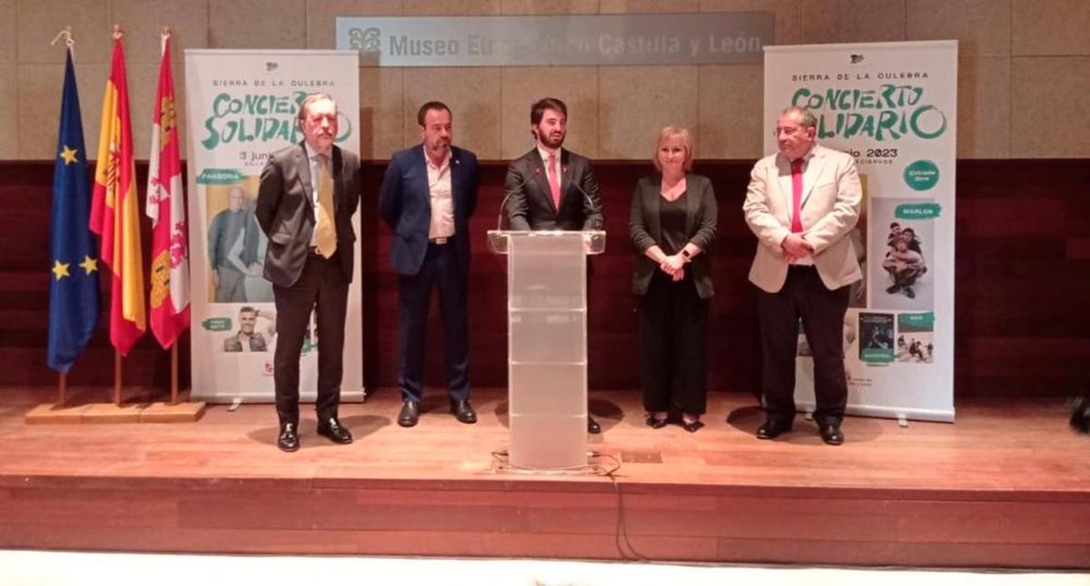 El vicepresidente autonómico, Juan García-Gallardo, durante su intervención en la presentación del concierto