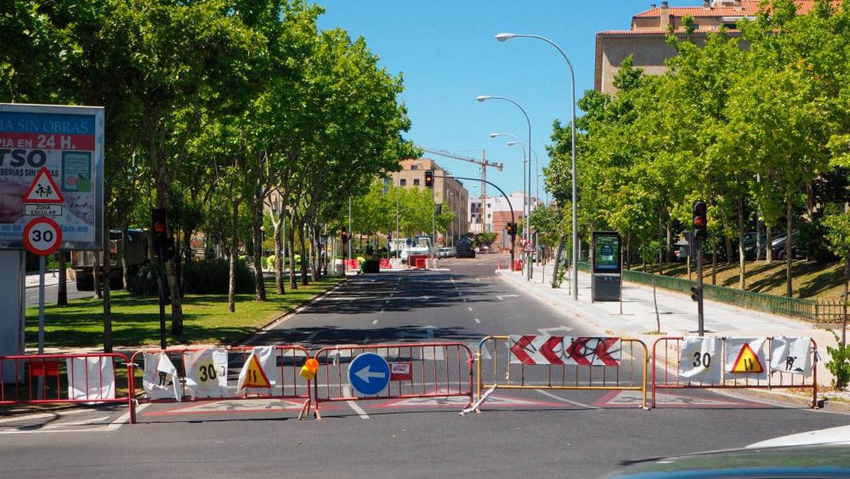 Obras de asfaltado de hace cinco años en la avenida de Salamanca