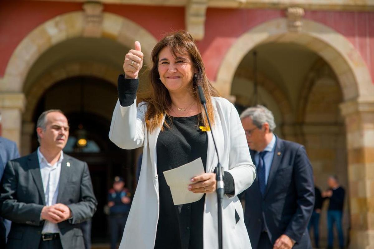 La presidenta de Junts y presidenta suspendida del Parlament, Laura Borràs