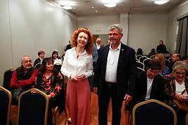 Ana Suárez durante su anuncio oficial de presentarse a la Alcaldía de Salamanca