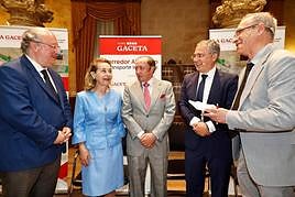 Enrique Cabero, Mercedes Vaquera, Eustaquio Andrés, David Sánchez y Julián Ballestero en la apertura del Foro Gaceta