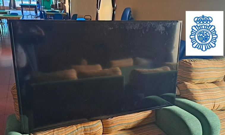 Recuperan la televisión que un ladrón robó en el Casino de Béjar a plena luz del día
