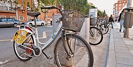Base de bicicletas del sistema de préstamo SALenBici de Salamanca.