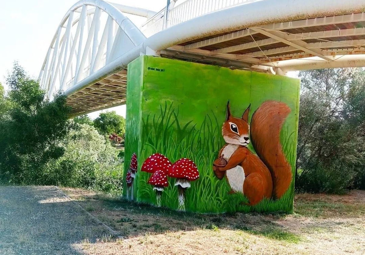 El nuevo mural de Santa Marta de Tormes, ubicado en la Isla de Soto