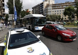 Caos en la Gran Vía por la huelga general de transporte