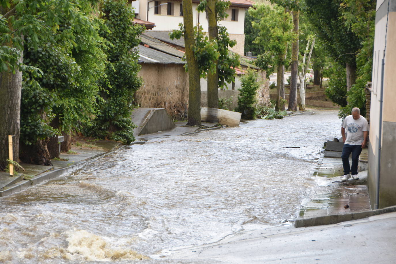 Así ha quedado el municipio de Beleña tras la inundación tras las intensas lluvias