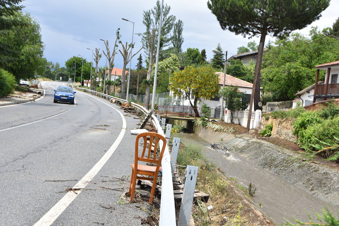 Así ha quedado el municipio de Beleña tras la inundación tras las intensas lluvias