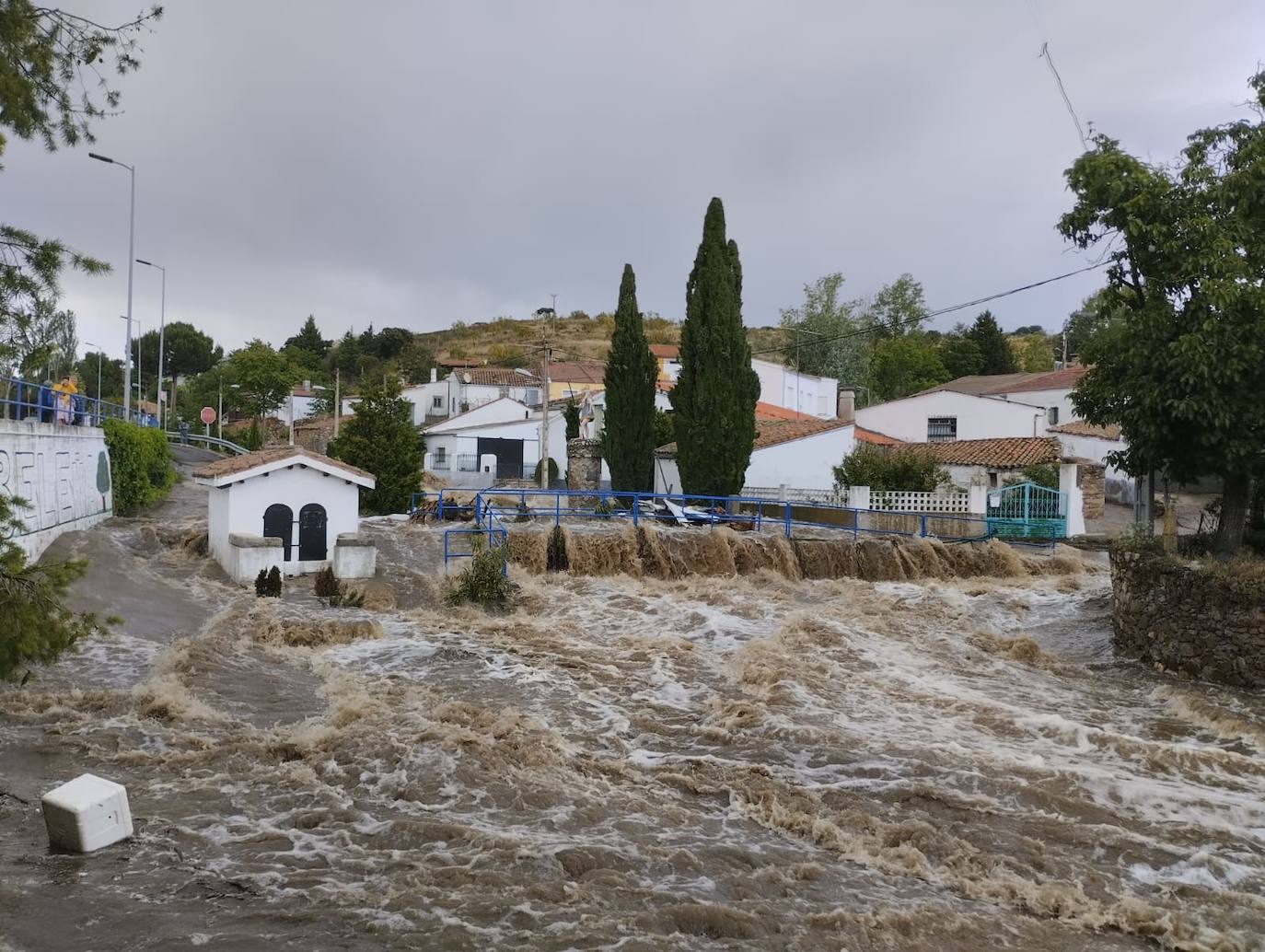 Así ha quedado el municipio de Beleña tras la inundación tras las intensas lluvias