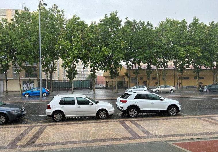 Una fuerte granizada sorprende a Salamanca