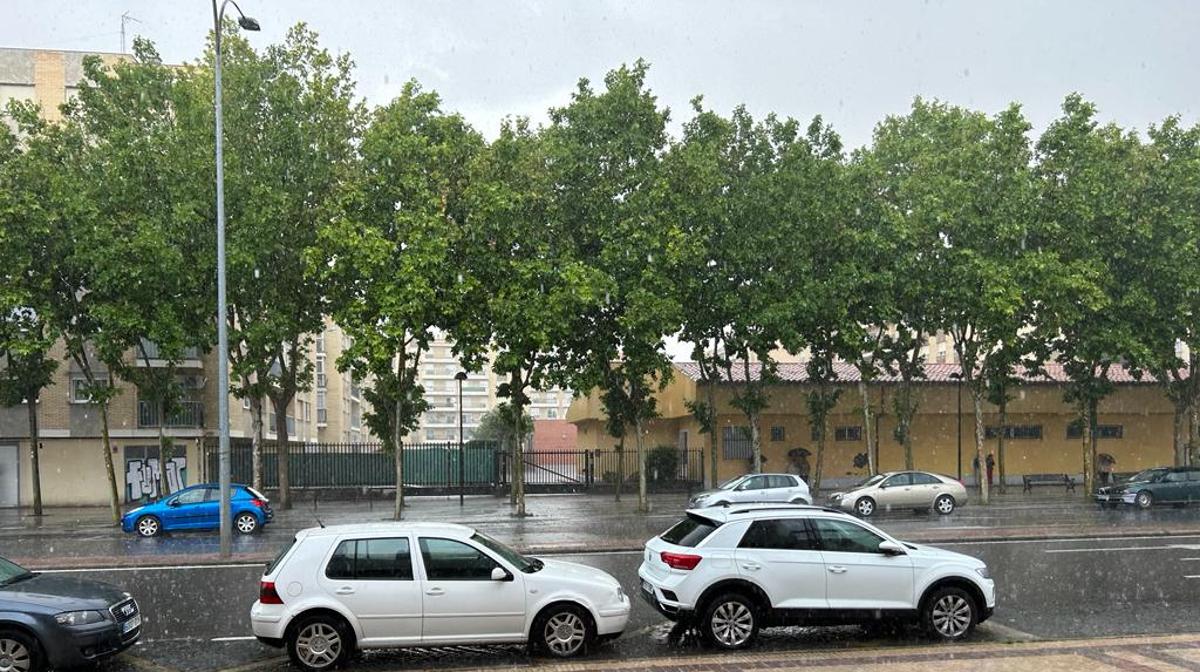 Una fuerte granizada sorprende a Salamanca