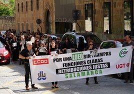 Una de las recientes protestas de los funcionarios de justicia.