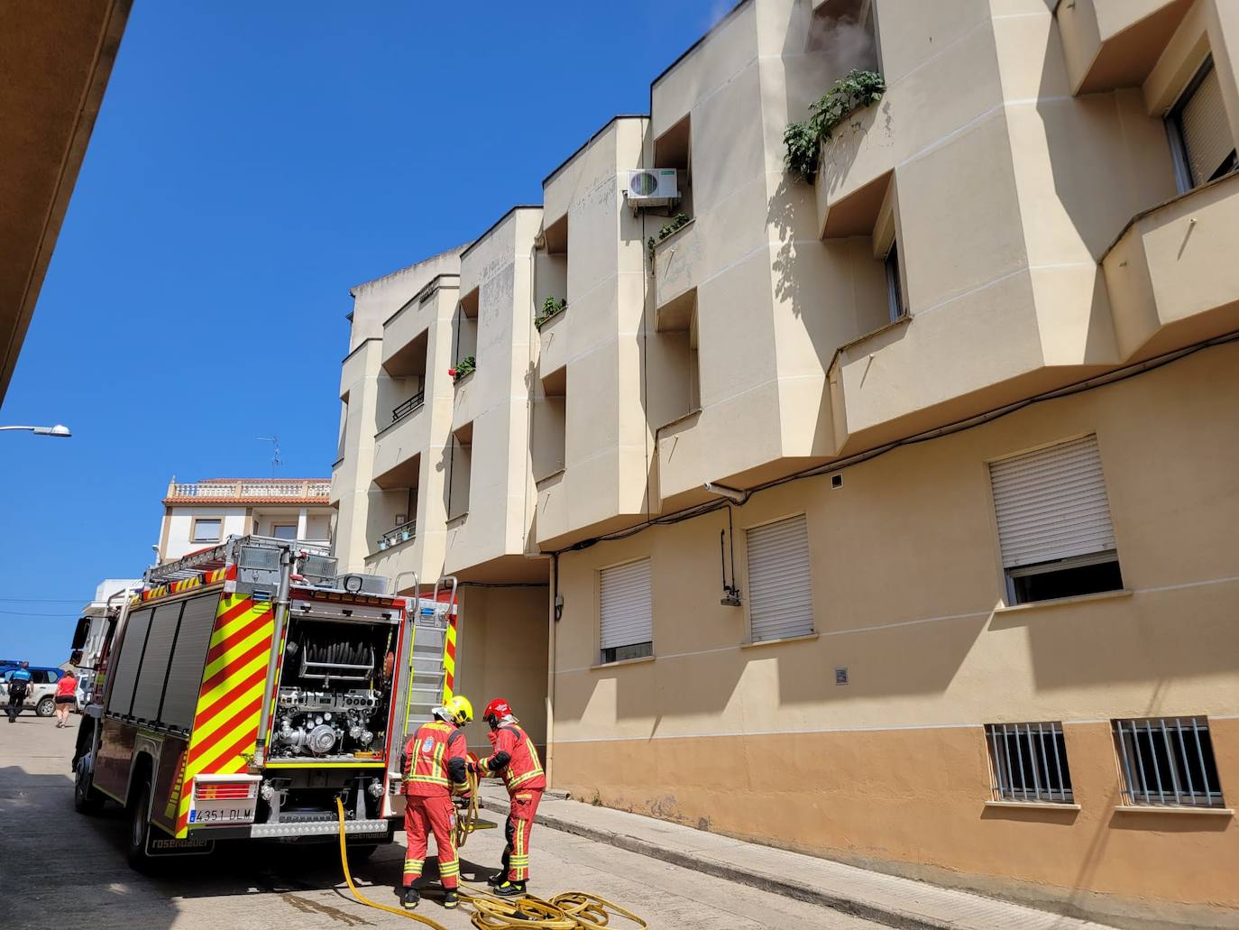 Un hombre de 89 años herido en un incendio de un tercer piso en Ciudad Rodrigo