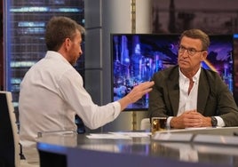 Una imagen de Feijóo con Pablo Motos en El Hormiguero.