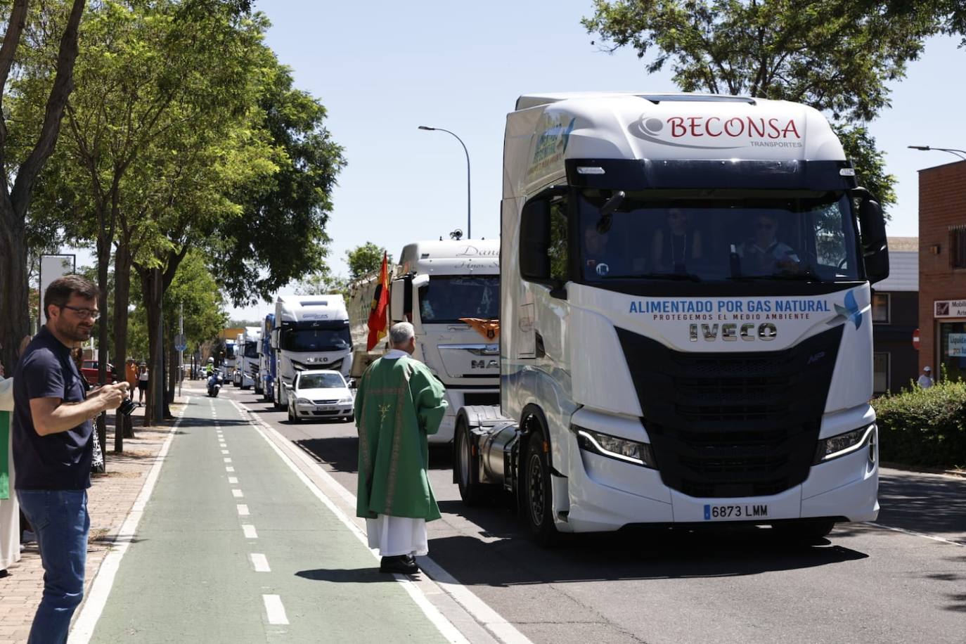 Los transportistas vuelven a celebrar San Cristóbal en Salamanca