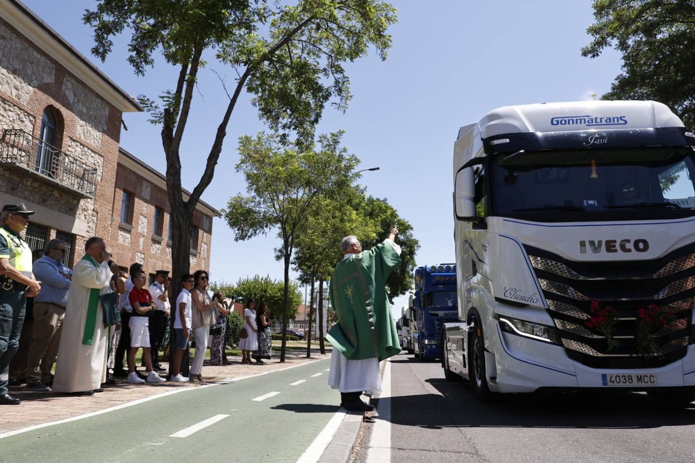 Los transportistas vuelven a celebrar San Cristóbal en Salamanca