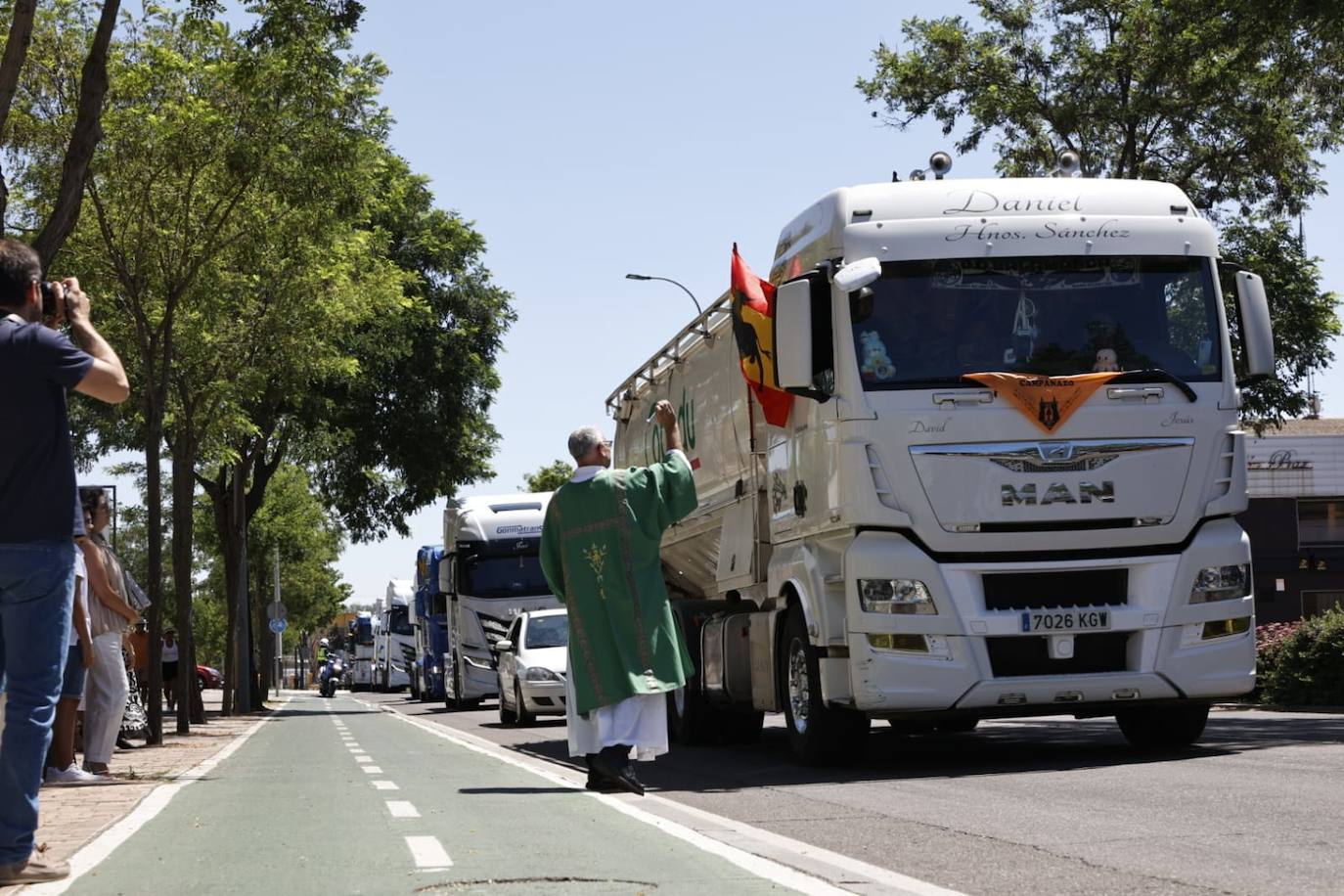 Los transportistas vuelven a celebrar San Cristóbal en Salamanca