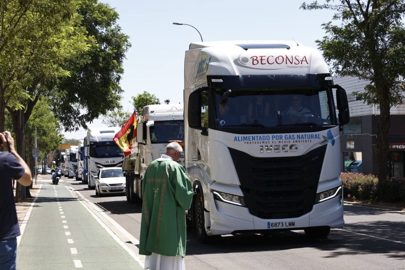 Los transportistas vuelven a celebrar San Cristóbal en Salamanca