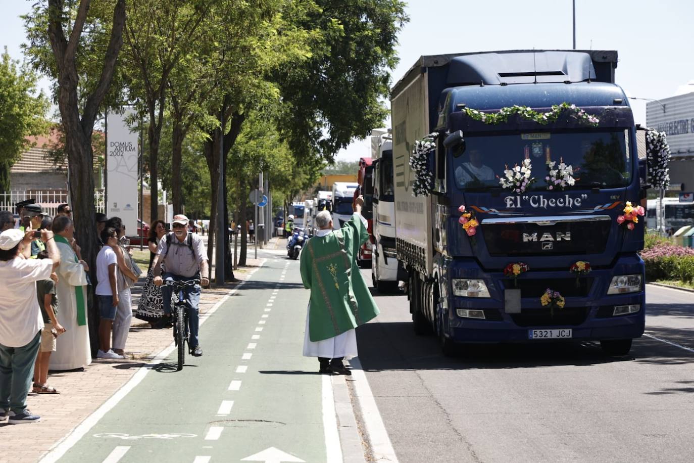 Los transportistas vuelven a celebrar San Cristóbal en Salamanca