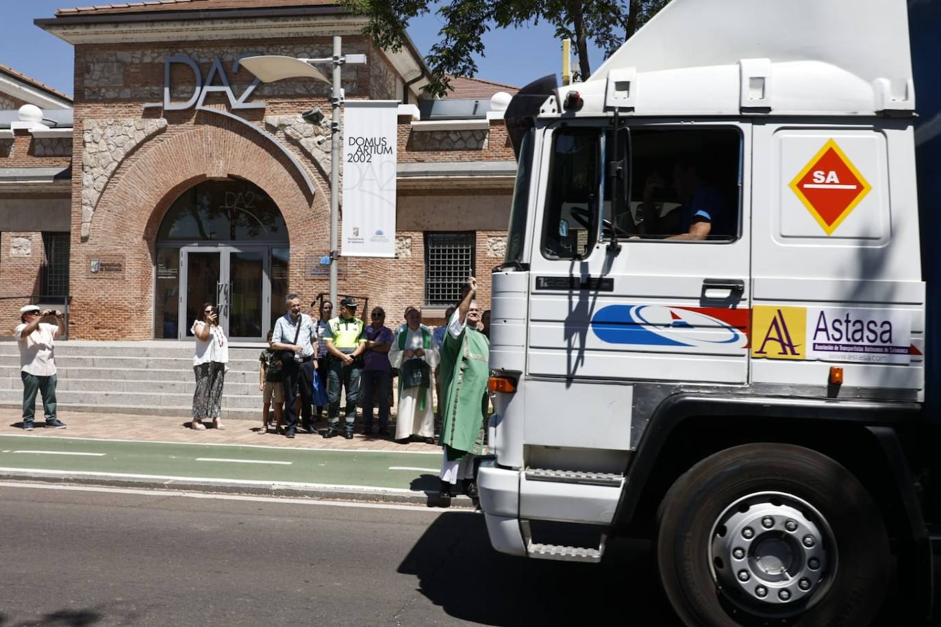 Los transportistas vuelven a celebrar San Cristóbal en Salamanca