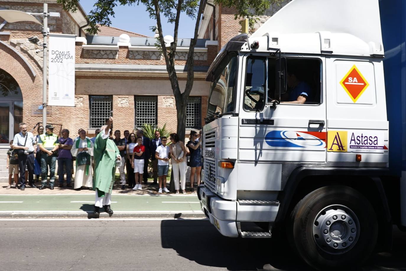 Los transportistas vuelven a celebrar San Cristóbal en Salamanca