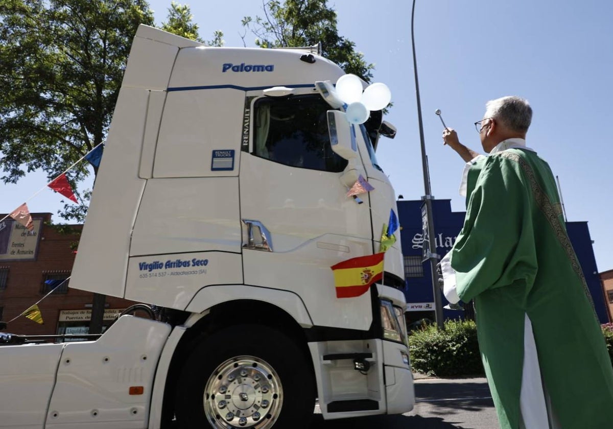 Los transportistas vuelven a celebrar San Cristóbal en Salamanca