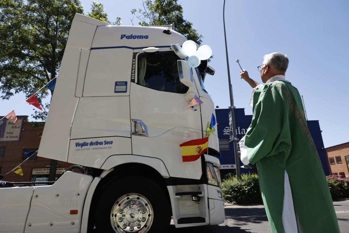 Los transportistas vuelven a celebrar San Cristóbal en Salamanca