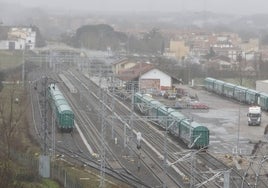 Vías del tren de la zona de Tejares.