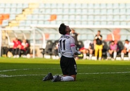 David Franco en un choque en el estadio Helmántico.