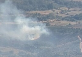 Imagen del incendio de Serradilla del Llano